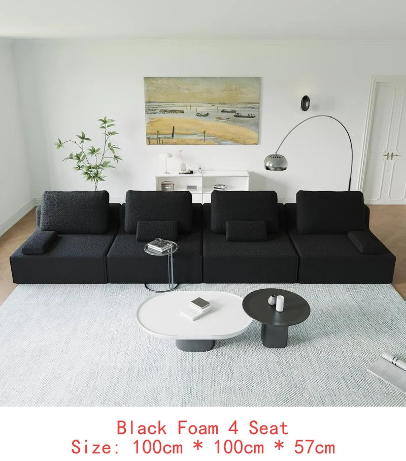 Oversized Boucle Modular Sectional Sofa