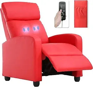 Modern Push-Back Recliner Chair with Lumbar Support