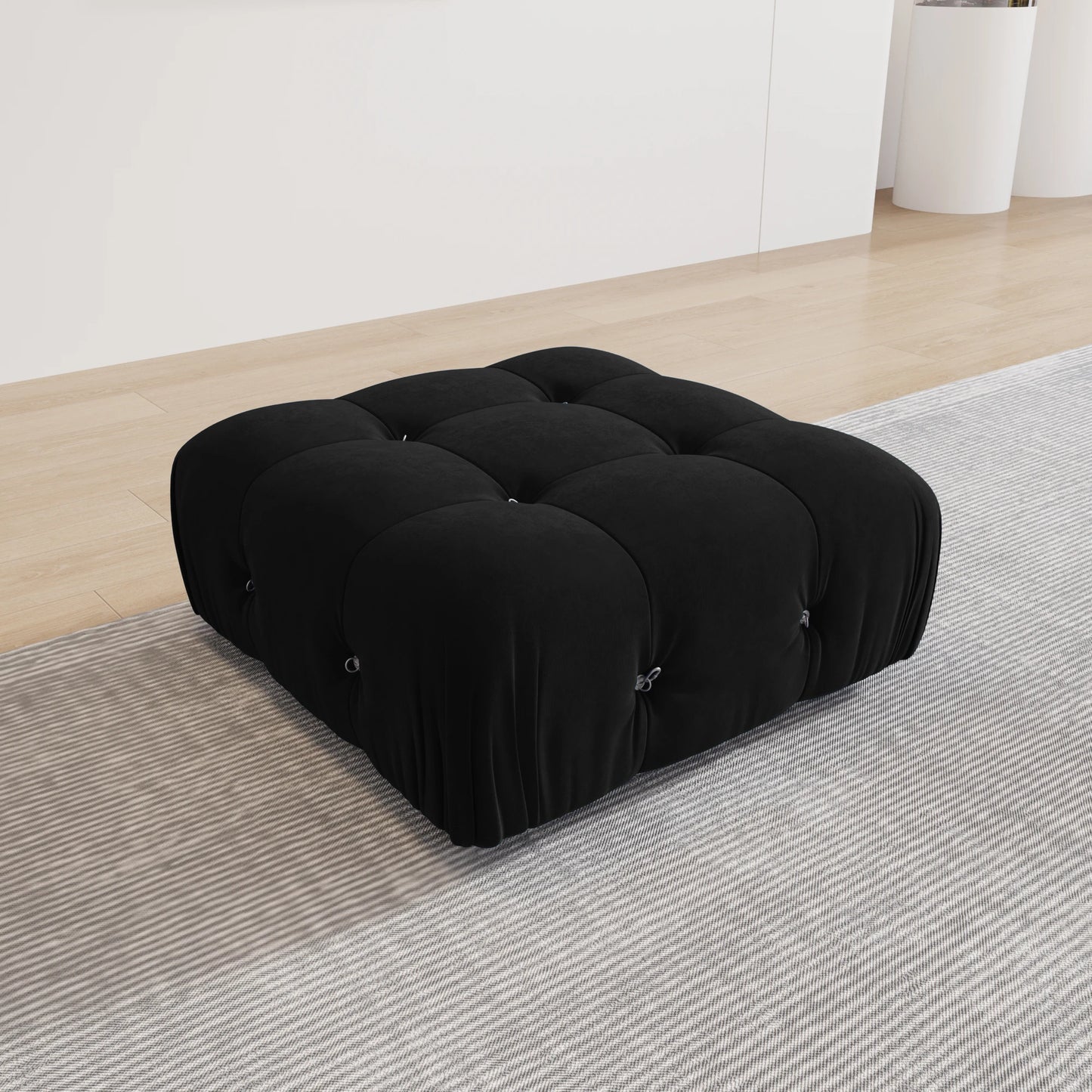 Minimalist Sectional Sofa with Ottoman