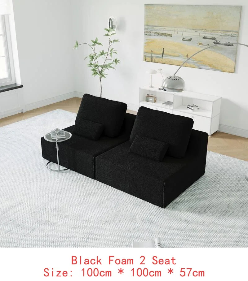 Oversized Boucle Modular Sectional Sofa