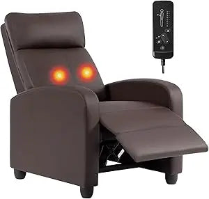 Modern Push-Back Recliner Chair with Lumbar Support