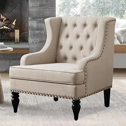 Amelia 29" Modern Upholstered Wingback Armchair