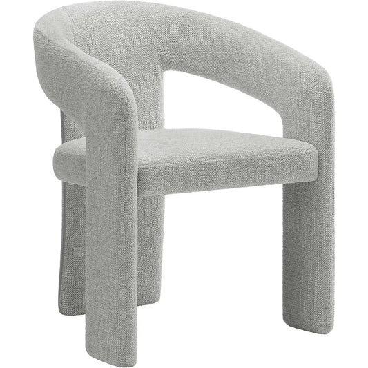 Oslo Barrel Open Back Dining Chair in Dove Gray – Fabric