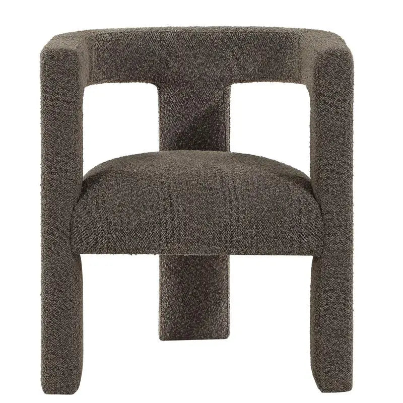 Chocolate Brown Boucle Upholstered Accent Chair