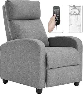 Modern Push-Back Recliner Chair with Lumbar Support