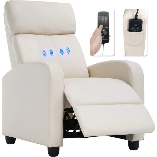 Modern Push-Back Recliner Chair with Lumbar Support