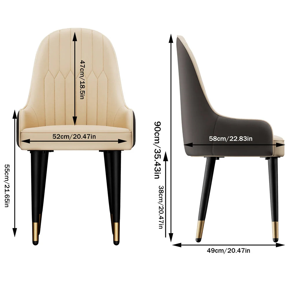 LUVODI 2PCS Microfiber Leather Dining Room Chairs