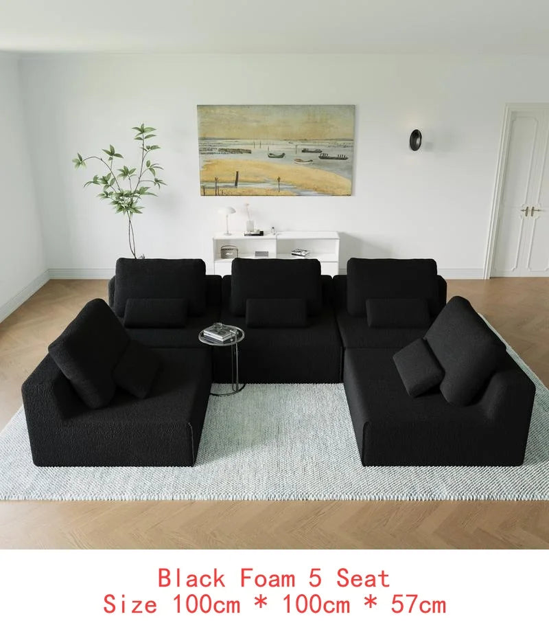 Oversized Boucle Modular Sectional Sofa