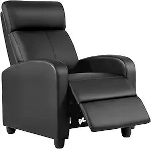 Modern Push-Back Recliner Chair with Lumbar Support