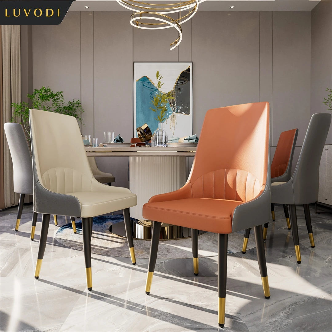 LUVODI 2PCS Microfiber Leather Dining Room Chairs