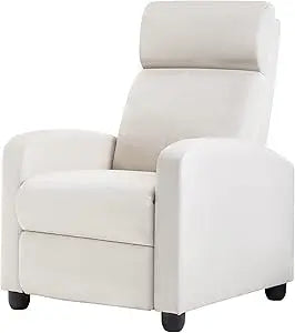 Modern Push-Back Recliner Chair with Lumbar Support